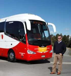 Richard Dawes with coach 119